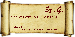Szentiványi Gergely névjegykártya
