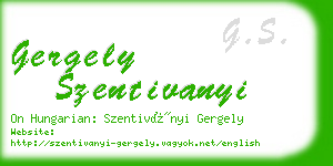 gergely szentivanyi business card